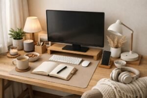 The "Cozy Desk" upgrade desk with viral office essentials.
