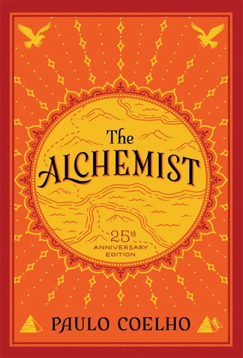 Book cover for the Alchemist by Paulo Coelho review.